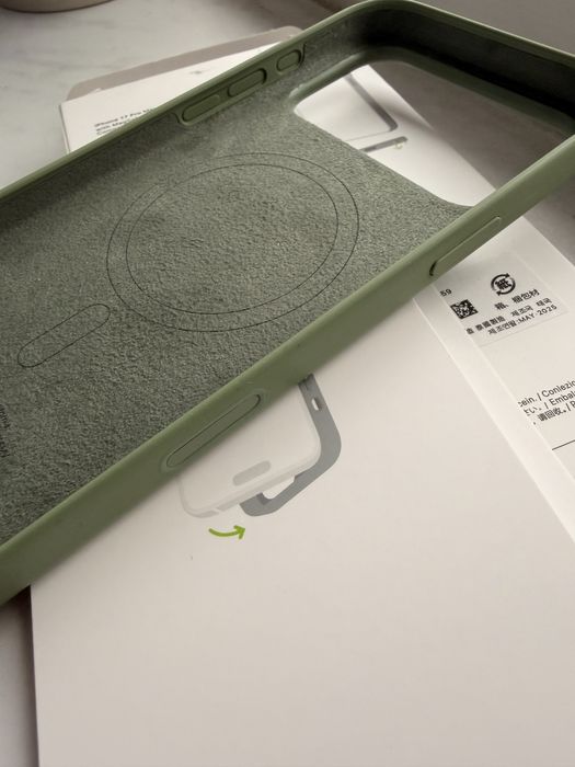 Iphone 17 Pro Max Oryginalny Apple sillicone case Light Moss zielony