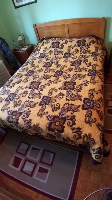 cobertor de casal castanho e beje