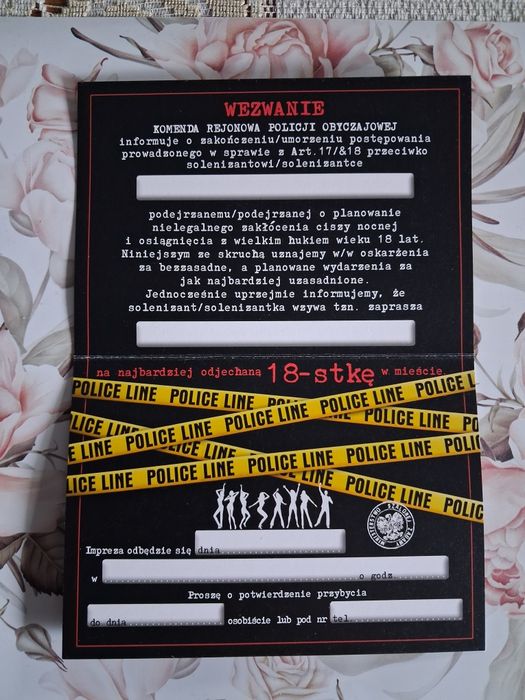 Zaproszenie na 18kę.
