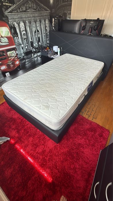 Cama com Estrado Elevatório + Colchão