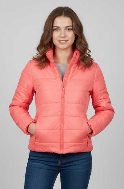Куртка классическая легкая и воздушная в цвете коралловый розовый ms