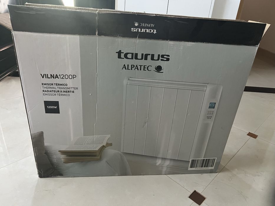 Emissor térmico com transmissor térmico e radiador de inércia.