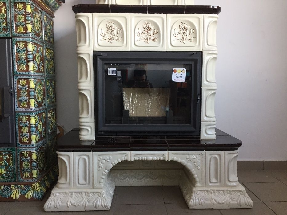 Камін портал кахельний (готовий) "Євро Квітка"