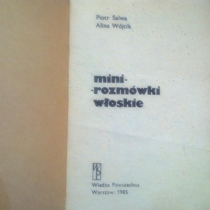 Mini rozmówki włoskie. Książka.