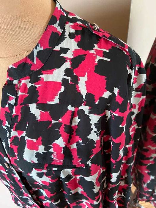 46 48 xxxl +size kolorowa koszula print centki roz neon oversize