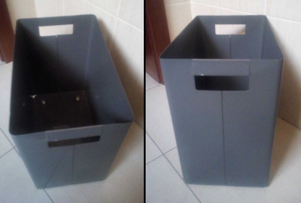 7Papeleiras (cestos p/ papéis/lixo) metálicas lacadas, a 25% do preço