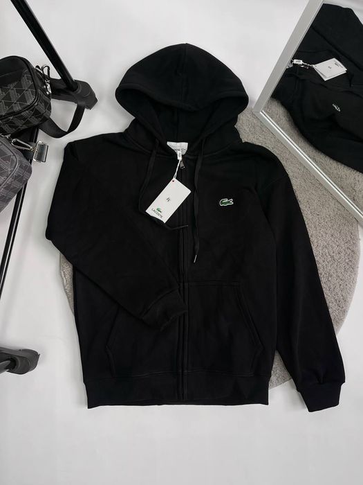 Зіп худі Lacoste на флісі, чорний, синій, сірий, M–XL