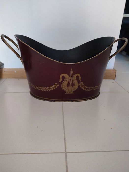 Cesto para lenha vintage