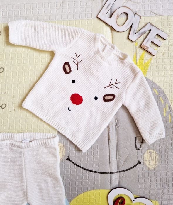 Теплий костюмчик George Джордж 0-3 м чоловічок светр штани