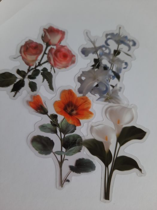 25 stickers flores variadas. Scrapbooking 
Ideal para Scrapbooking, ar