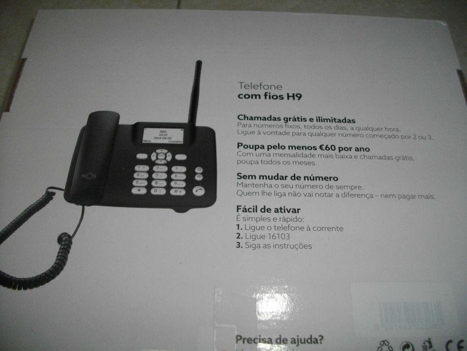 Telefone fixo de secretária GSM H9, NOS HOME (NOVO)