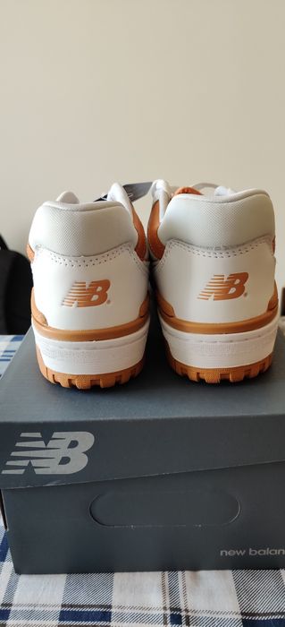New Balance 550 White and Orange 40.5