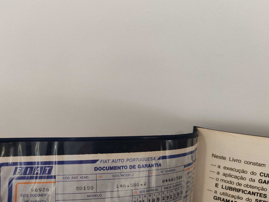 fiat uno livro de revisões novo coleção