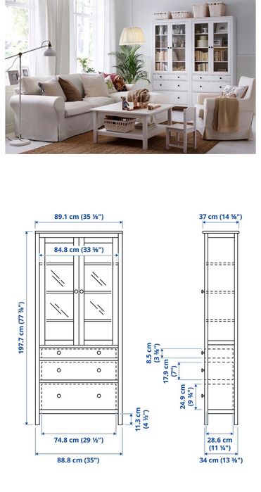 Hemnes witryna Ikea