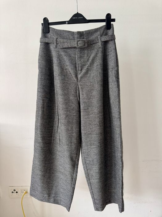 Spodnie szerokie nogawki kuloty culotte wysoki stan pasek eleganckie