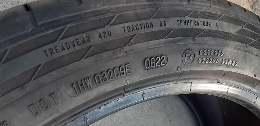 235/45/20--Continental--2022r--bieznik--6mm--opony LETNIE