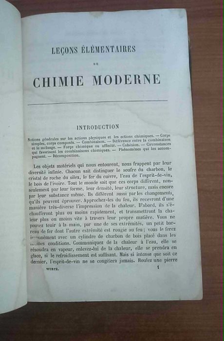 Leçons Élémentaires de Chimie Moderne par M. Ad. Wurtz (1871)