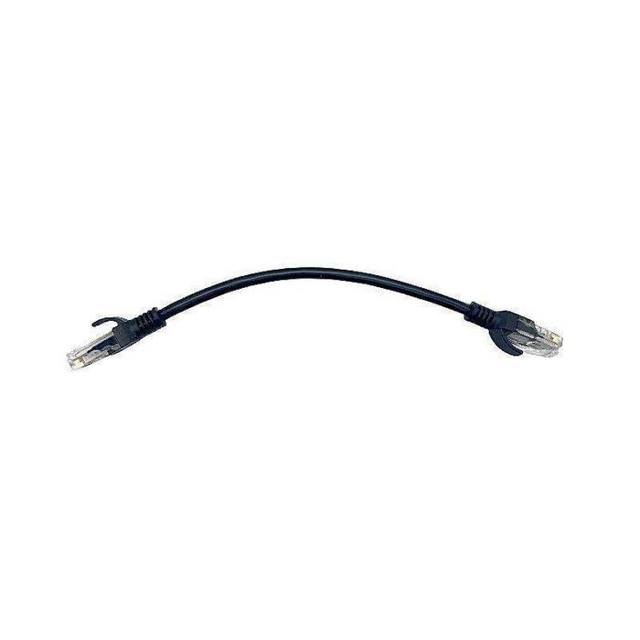Patchcord RJ45 Cat.6 UTP 0,2m LANON czarny black akcesoria sieciowe