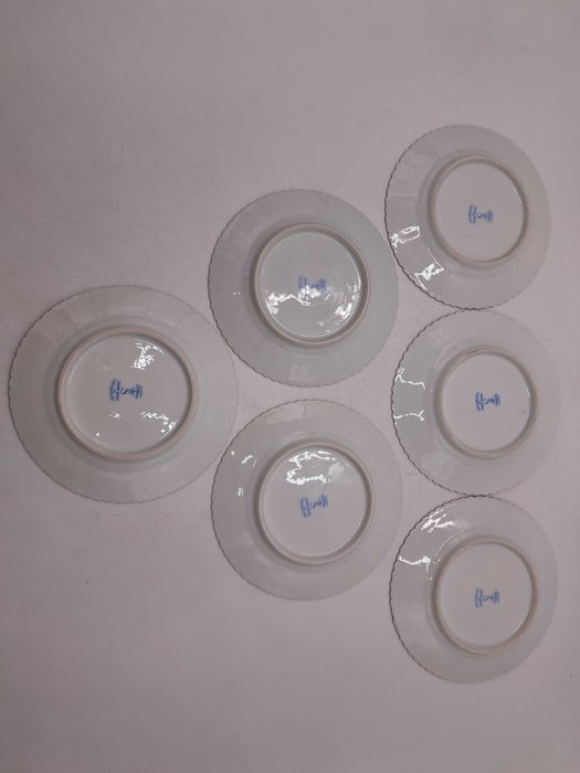 Talerz deserowy Tuppack Tiefenfurt Parowa Śląsk China Blau niebieski