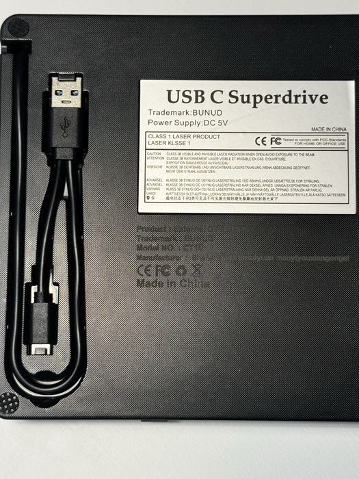 BUNUD CT10 Zewnętrzny napęd CD DVD USB 3.0 typu C
