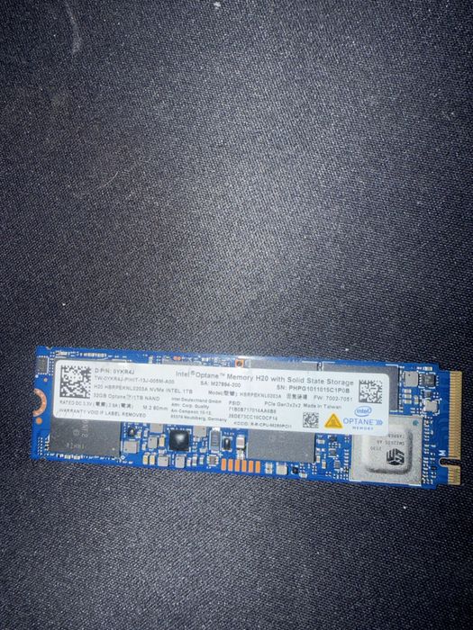 Intel Optane H20 1TB NVMe M.2 SSD + 32GB Optane PCIe Gen3