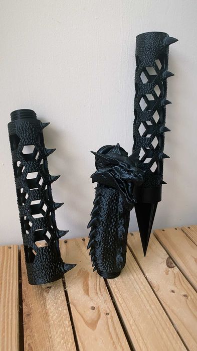 Duży palik modułowy do roślin na mech wzór smok 80 cm