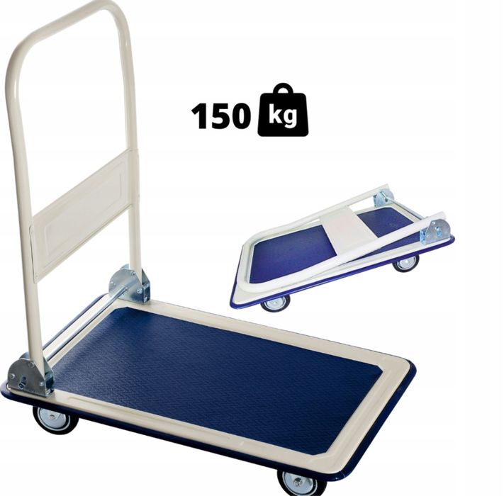 Wózek Platformowy Magazynowy Transportowy Mocny Składany 150 kg