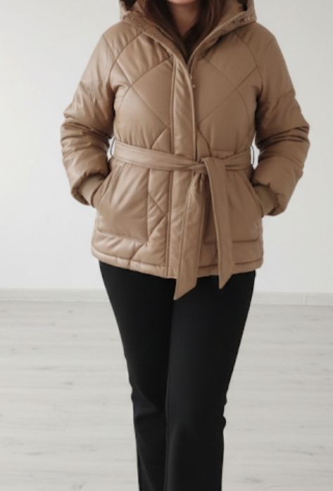 Зимова куртка з екошкіри