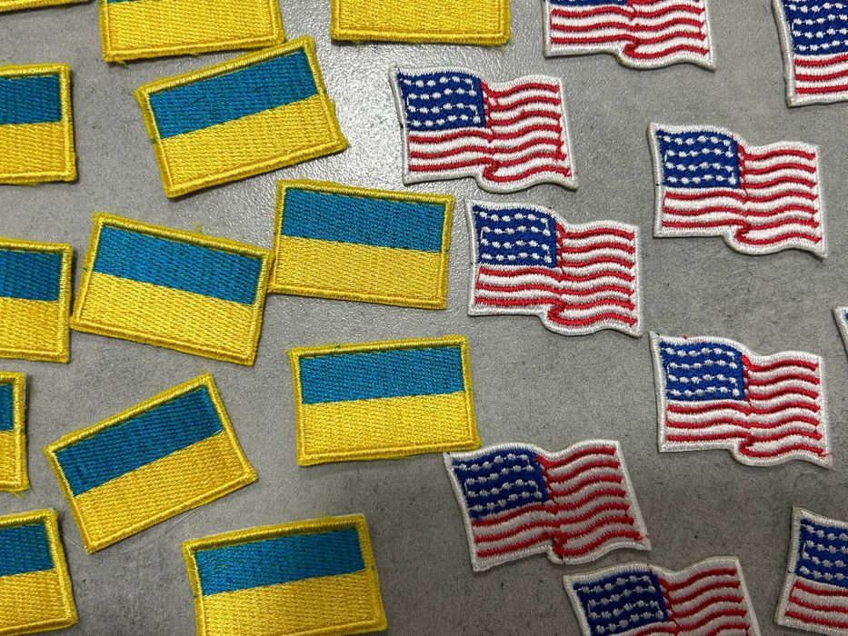 Нашивка. Прапор України. Американський прапор. Ціна за 1 шт.