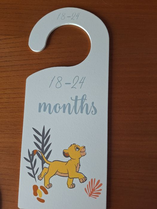 7 Cabides Separadores para Roupa de Bebé Rei Leão Disney