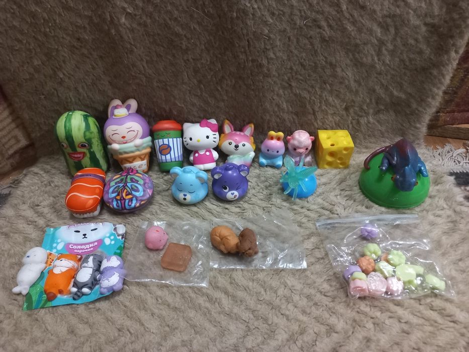 Головоломки, радуга, попыт, антистресс, сквиш, слайм