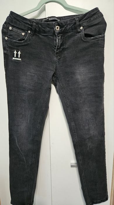 Czarne spodnie jeansy Off White