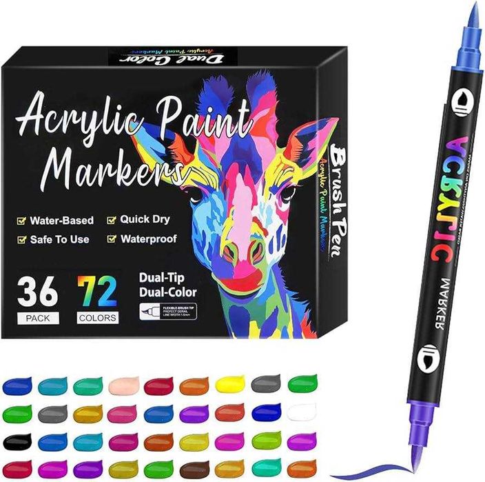 Набір акрилових маркерів для малювання