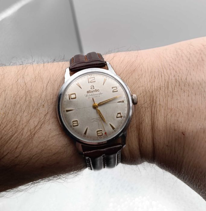 Stary zegarek Atlantic Worldmaster Super De Luxe, kolekcja, lata 50/60