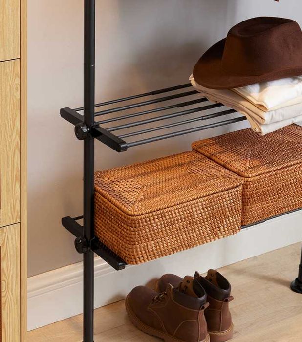 Roupeiro, sistema de guarda-roupa telescópico SoBuy, novos