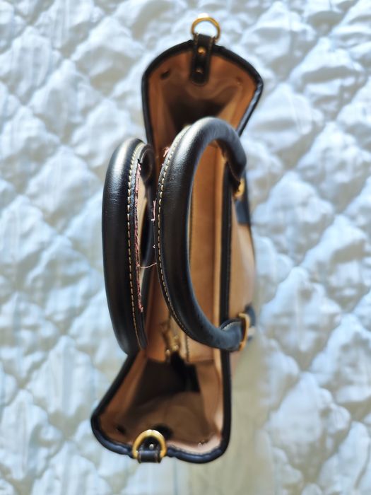 Bolsa tote bege e preto