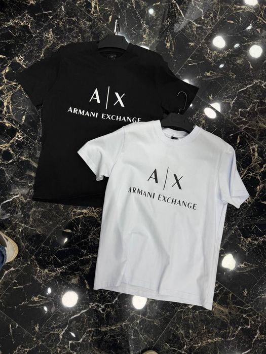 БЕЗ предоплат! Футболка Armani Exchange / Армани Эксчендж люкс. Преміум стиль Old Money / Casual. Чоловіча футболка AX Туреччина S-XL