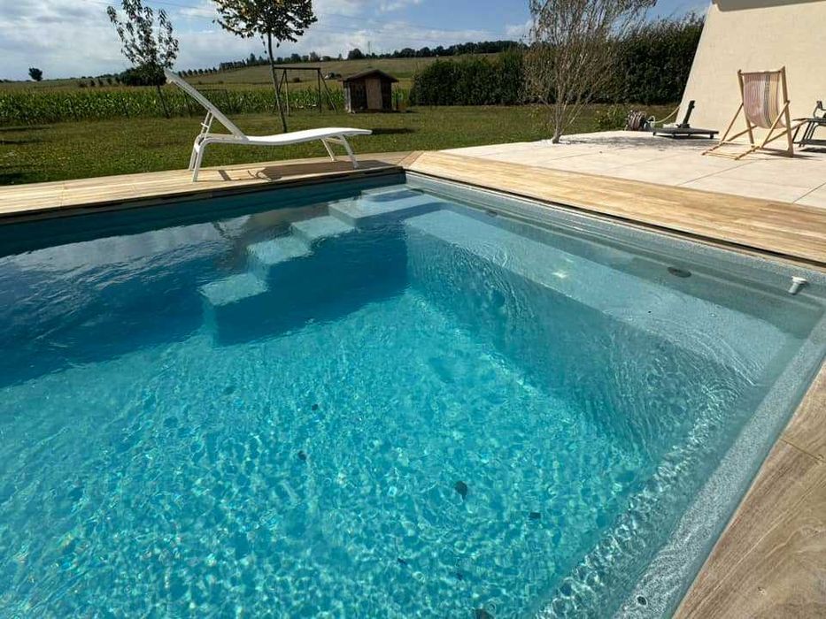 Basen ceramiczno-karbonowy 6,0x3,0x1,45m DOŻYWOTNIA GWARANC bez betonu