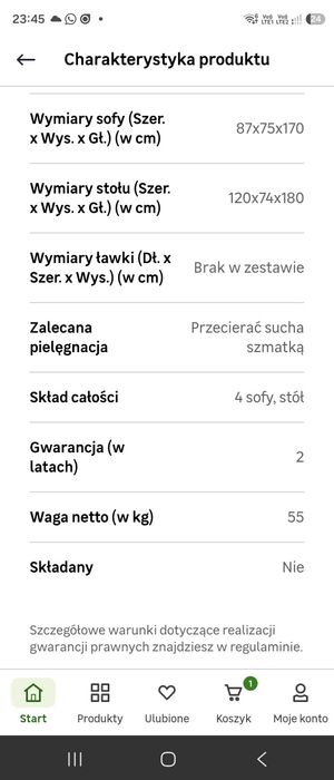 Sprzedam ogrodowy komplet ratanowy