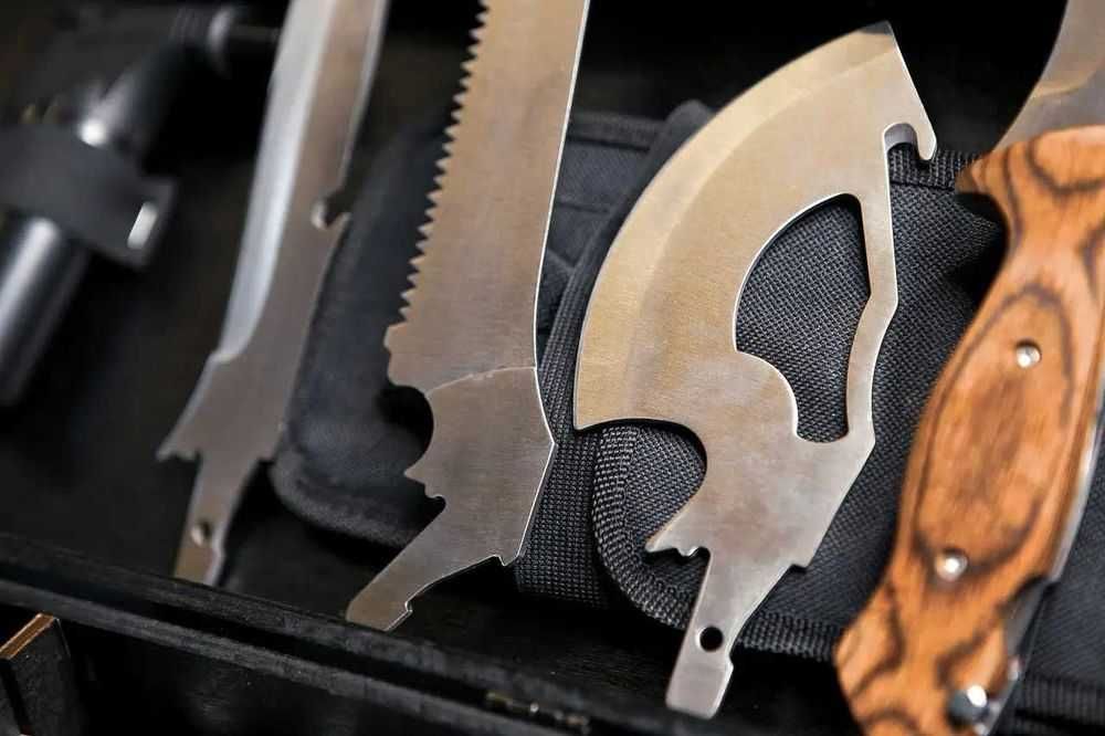 Шашлычный набор. Мангал, шампуры в деревянном чемодане. Подарок. №2