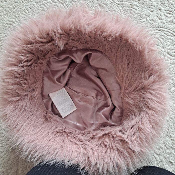 Puszysty kapelusz różowy h&m m/l