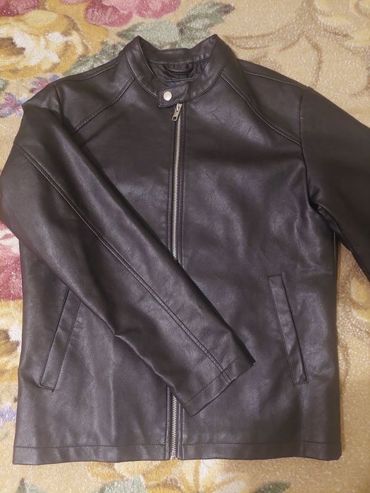 Чоловічий шкіряний бомпер Jack&Jones розмір S