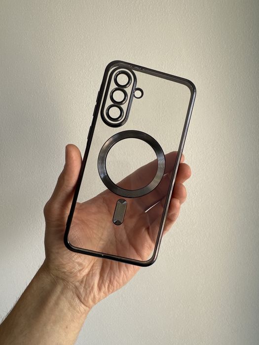 Etui czarne z osłoną aparatu do Samsung Galaxy A36 5G