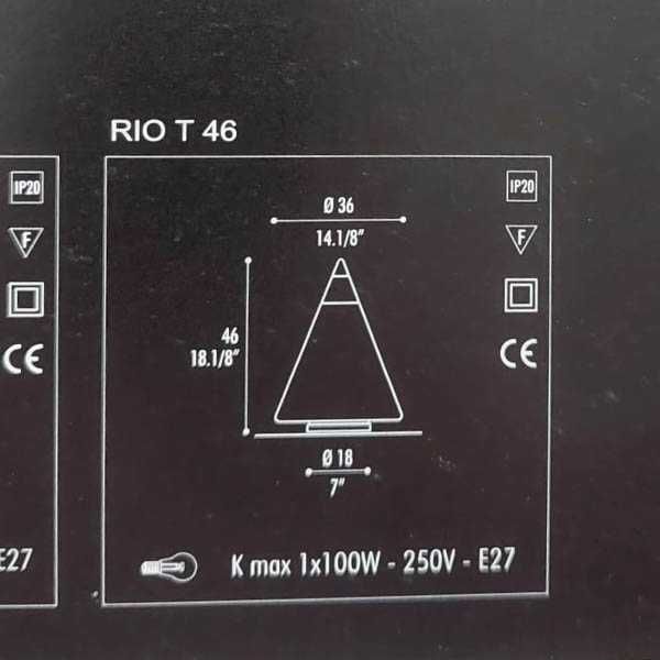 Candeeiro de Mesa RIO T46 da Leucos (Peça de Coleção exclusiva)