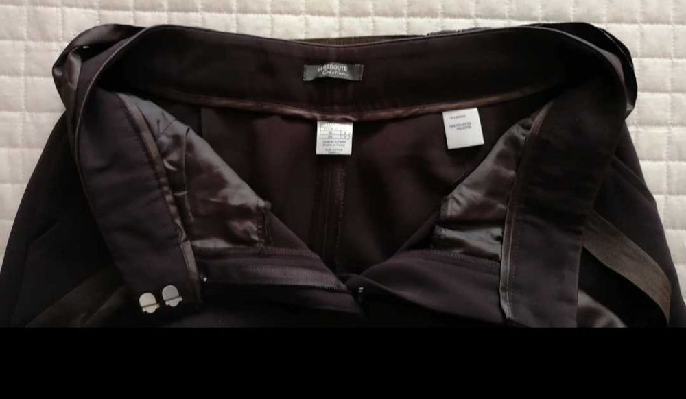 Calças formais castanhas mulher La Redoute