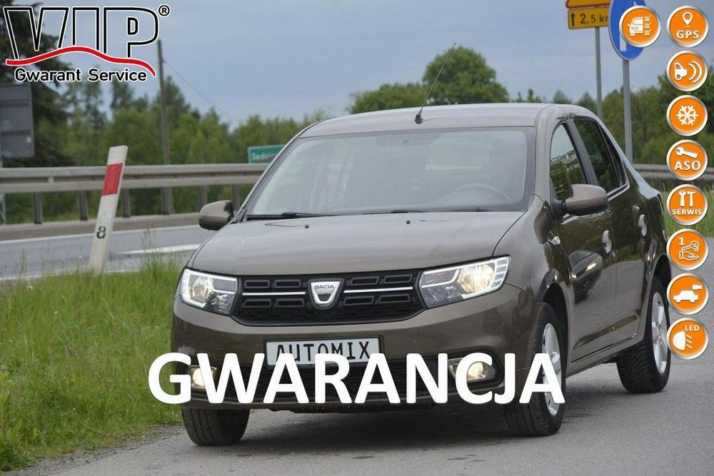 Dacia Logan 0.9Turbo doinwestowany gwarancja przebiegu nawigacja kamera klimatyzac