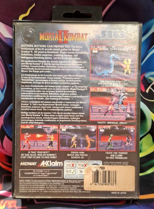 Mortal kombat ii master system