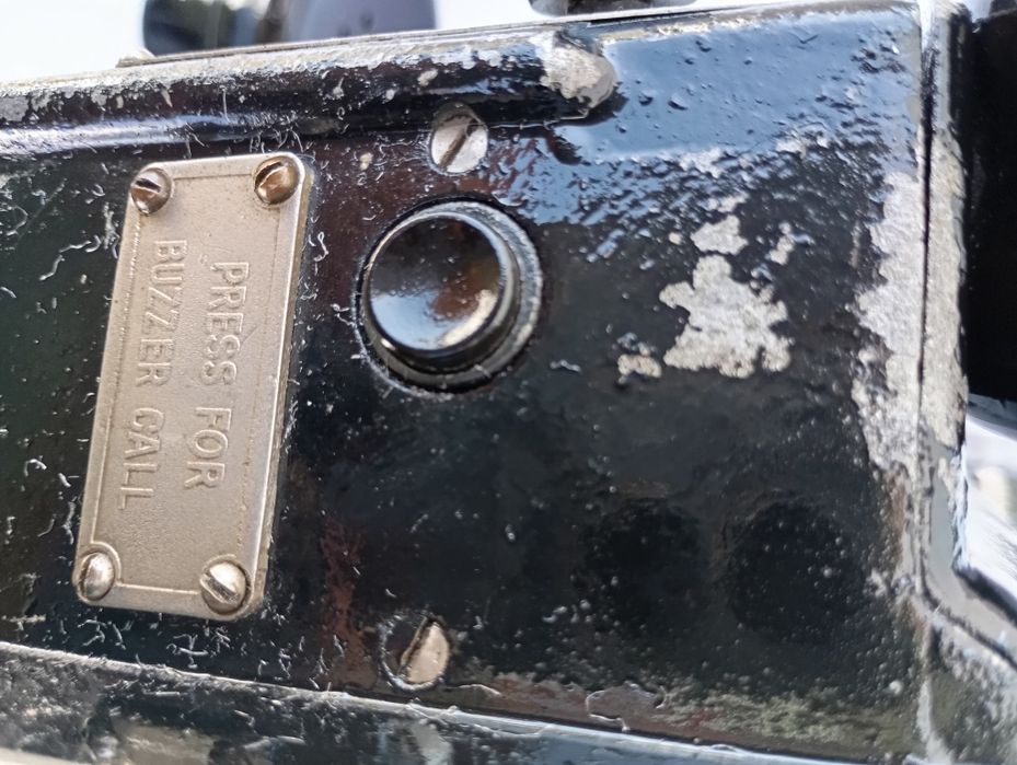 Telefone Militar muito antigo Inglês de manivela