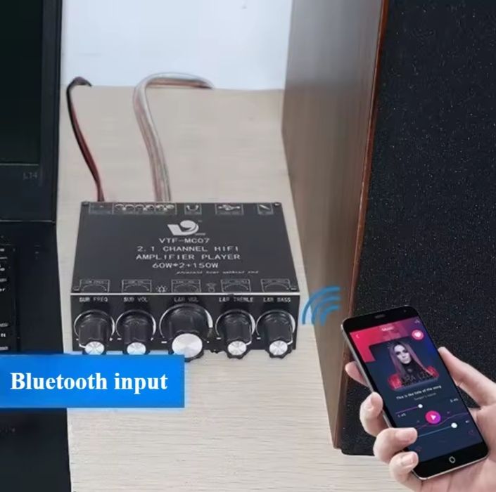 Wzmacniacz Audio HiFi 2x60W 1x150W subwoofer