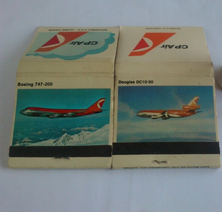 Aviação comercial-CP Air (carteiras de fósforos novas)